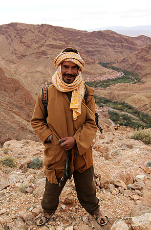 Goat herder,  mountains above Todra Gorge, Morocco