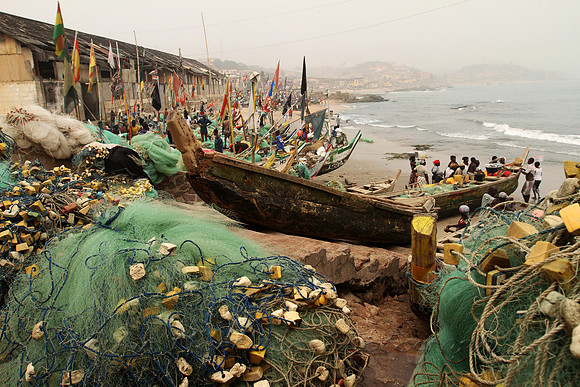 Fisherman along Ghana Coast