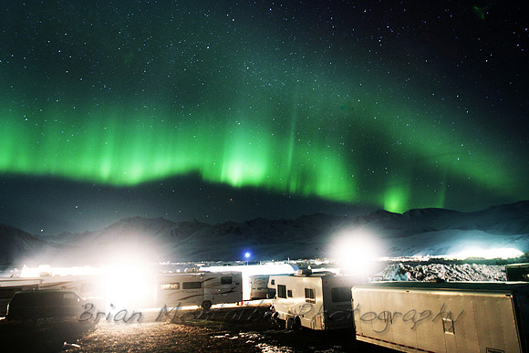 Northern Lights over Arctic Man, Alaska