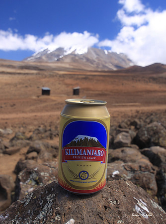 Mt. Kilimanjaro and Mt.Kilimanjaro beer. Why no enjoy them both together!