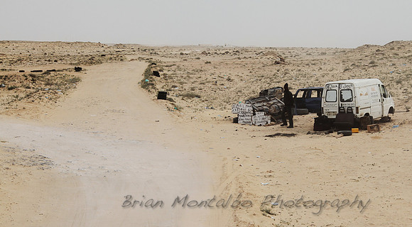 No Man's Land Between Western Sahara and Mauritanita