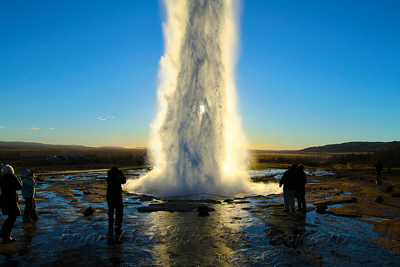 Watching Iceland Geyser.