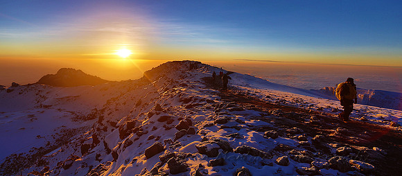 Last push to Summit of Kilimanjaro.