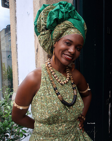 Woman in Salvador, Brazil.  Beauty can also be found in Brazil by woman wearing clothing.